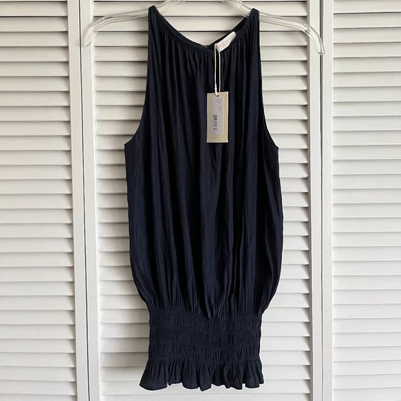 NEW with tags Ramy Brook Lauren Sleeveless Top Navy women’s small rare - Picture 1 of 16
